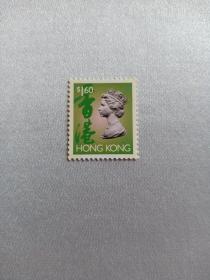 香港邮票 英国女王邮票 1.6$ 伊丽莎白二世女王邮票 新票未使用 1996年发行 伊丽莎白二世（1926年4月21日—）现任英国女王，英联邦元首、国会最高首领，1952年2月6日登基；1953年6月2日加冕女王 英国殖民地邮票
