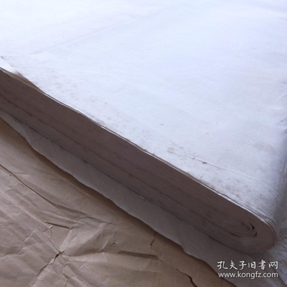 安徽省泾县红星牌老宣纸1988年玉版四尺棉料单宣100张带卡33n2031