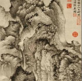(元)王蒙《青卞隐居图》轴 140×42cm 上海博物馆藏