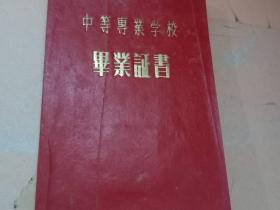 中等毕业证书1958年哈尔滨铁路运输机械学校