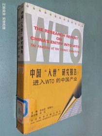 中国“入世”研究报告 进入WTO的中国产业