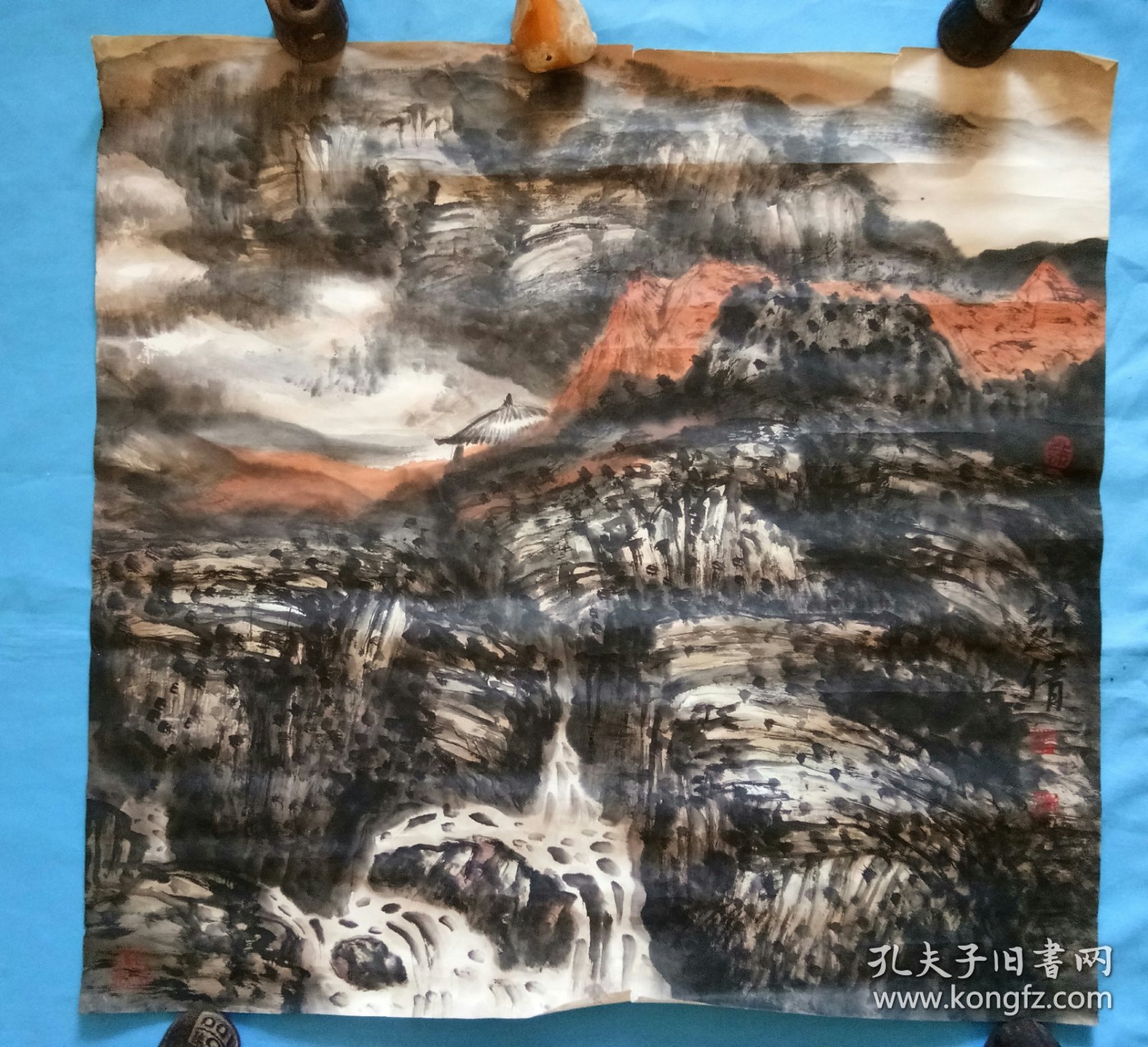 中国艺术研究院研究员中美协会员著名画家赵倩水墨写意山水画山川流水