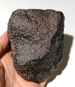 陨石原石,"紫蚂蚁陨石"443克重,非常稀有的,纹路独特陨石"大红大紫陨"