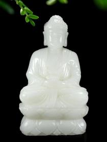 玉石雕刻“佛陀”，高度达到30厘米，温润无比，鬼斧神工，惟妙惟肖，形象至极，古代贡品，非常稀有，珍贵，难得，收藏和敬拜的珍品，可遇不可求的珍品，极品，孤品，收藏级