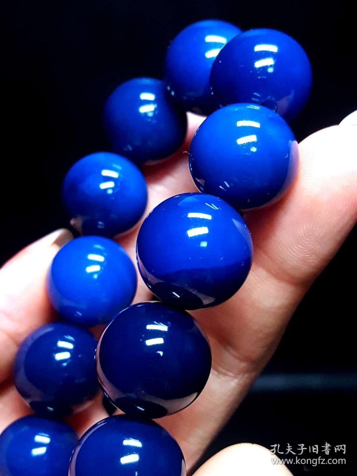 玛瑙吊坠极品宝石蓝玛瑙手链极为罕见宝石蓝赏心悦目生机盎然非常有