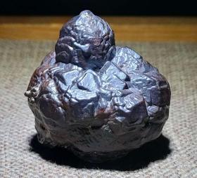 陨石原石，顶级陨石，远古陨石，天降象形陨“坐禅”的陨石