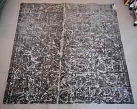 泰安东平百墓山汉墓画像石精拓一套，4横梁+1墓顶 （横梁：四条车马出行图，单条长335-340CM、宽50CM 墓顶 178*178CM  ）                                          ，