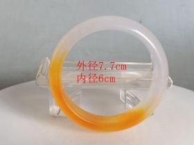 乡下收的冰种黄翡翠 手镯