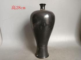 乡下收的宋代黑釉定窑瓷瓶