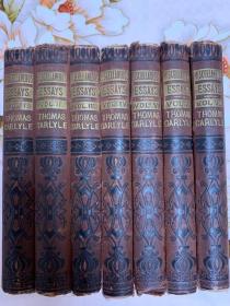 Miscellaneous Essays     卡莱尔历史、文学杂论全集 (全7卷 )   布面精装 书脊烫金    1872年老版书