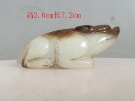 战汉和田玉兽手.把件