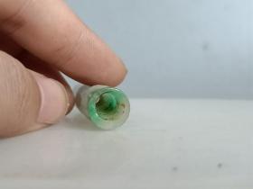 乡下收的清代老翡翠步步高升竹节挂件