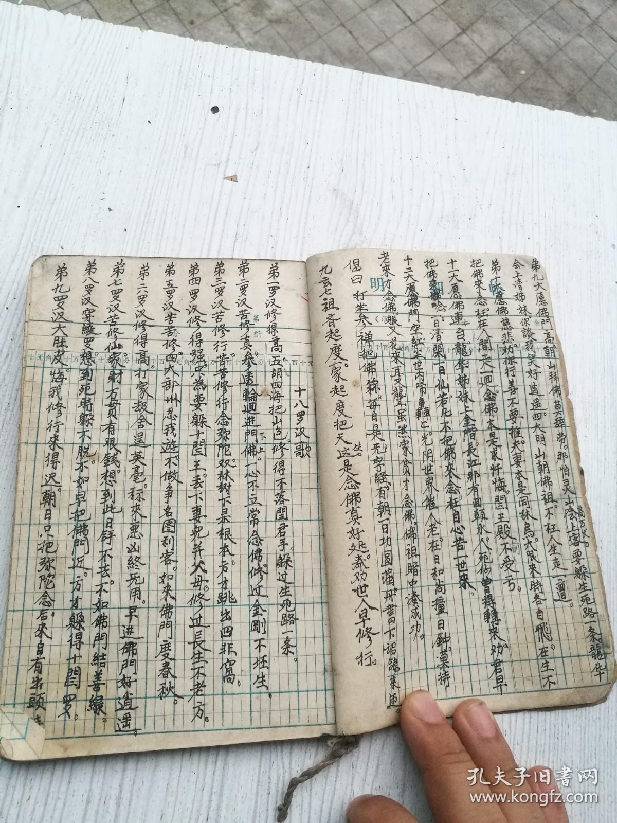 手抄本六字真经华佗水止血一宗化痒子神咒退煞止血神水