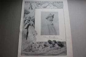 【百元包邮】】 《舞曲的寓言》(allegorie zu tanzweisen ) 1894年 平板印刷画   尺寸约41*29厘米