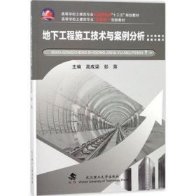 地下工程施工技术与案例分析 高成梁 彭第 武汉理工大学出版社 9787562955559 正版旧书