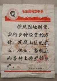 毛主席和党中央  关于社会主义农业和茶叶生产的指示  益阳地区革命委员会  文革   茶叶  宣传标语  宣传画