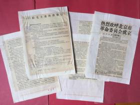 热烈欢呼北京市革命委员会成立  ----  给毛主席的致敬信