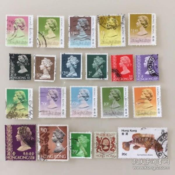 香港邮票  22张  新票1枚全新 信销票21枚 95品