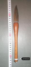 日本精品老毛笔 志昌堂 红梅 木杆抓笔 旧毛笔 笔长27cm，出锋8.5cm，口径2.0cm