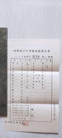 上海最名校，美国教会创办，宋氏姐妹母校，1937年校长薛正毛笔签发“中西女子中学高三成绩报告单”