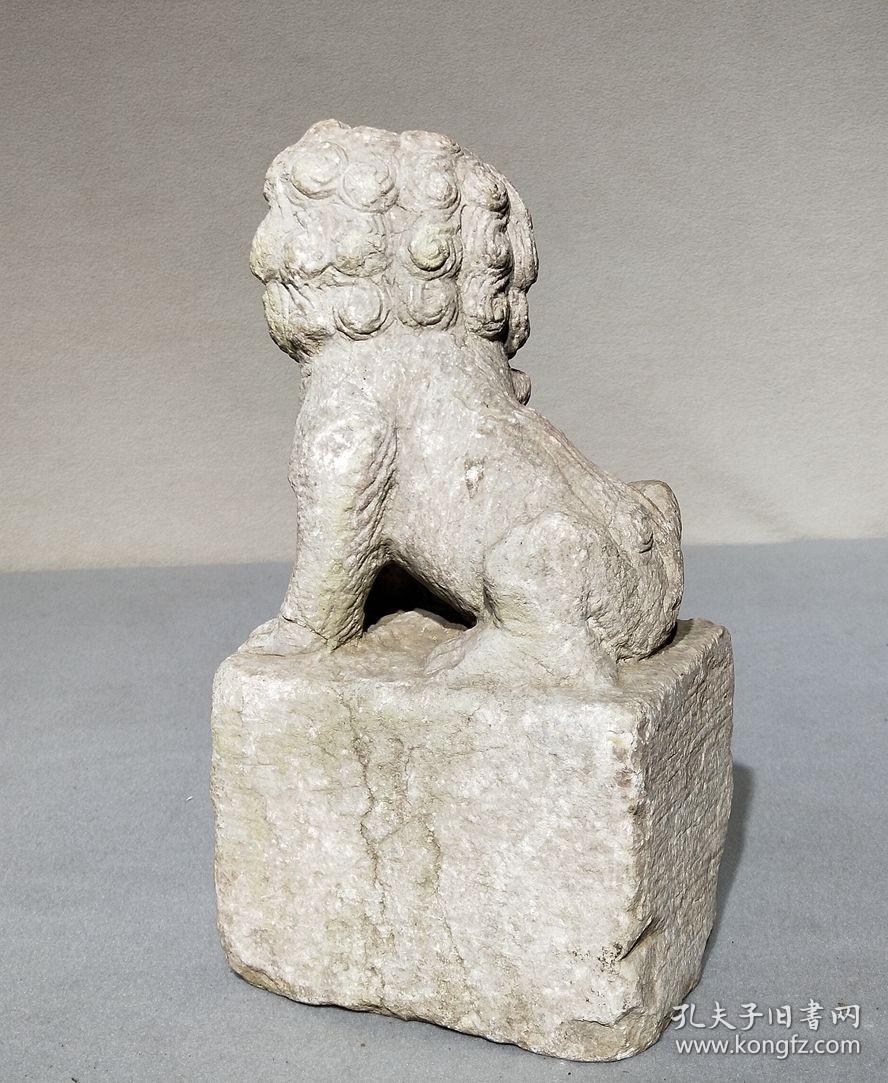 清代青石雕狮子