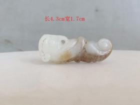 乡下收的清代和田玉白玉 挂件