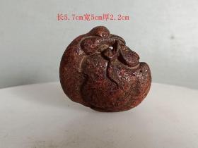 乡下收的清代老蜜蜡手把件