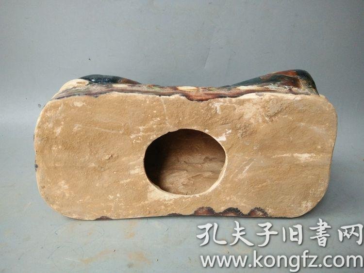 少见唐三彩童孩瓷枕