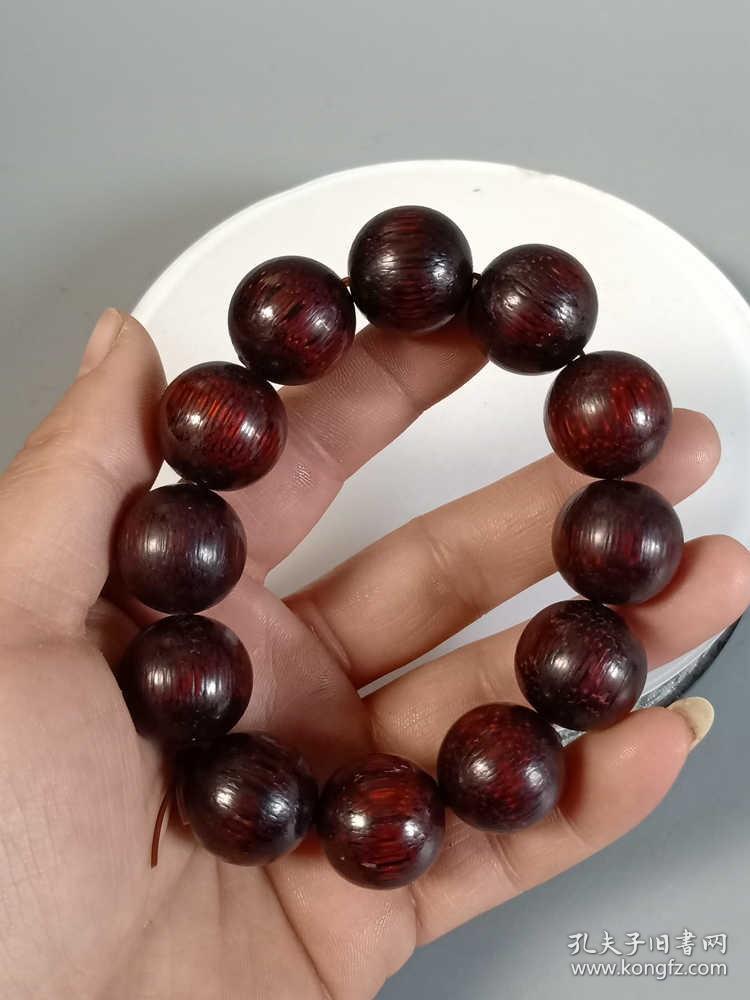 少见的清代传世老牛角佛珠手串