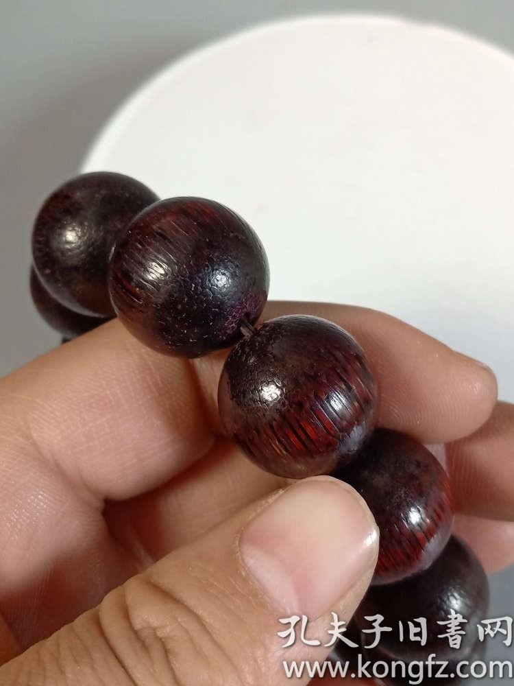 少见的清代传世老牛角佛珠手串