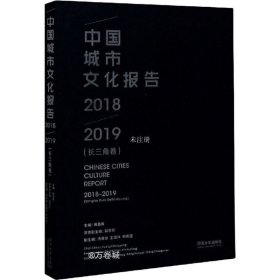 正版现货 中国城市文化报告（2018-2019长三角卷）