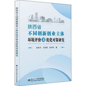 正版现货 陕西省不同创新创业主体环境评价及优化对策研究