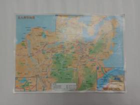收藏杂项--导游图 景点介绍（国外40）：日本 北九州市地图（中文版 彩色折叠16K）