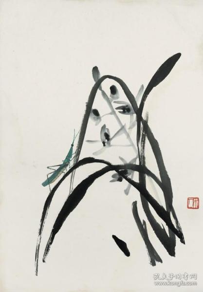 齐白石 兰花图 高精复制品