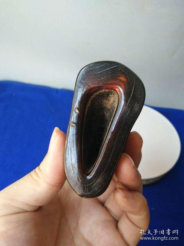 清代传世老牛角雕寿星摆件