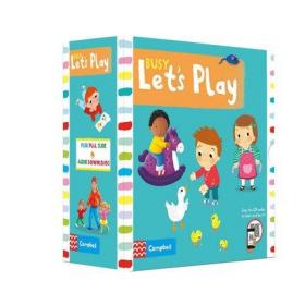 英文原版 BUSY LET S PLAY Busy系列我们一起玩吧5册套装 音频 儿童推拉滑卡舌益智机关游戏图画故事儿童绘本书籍