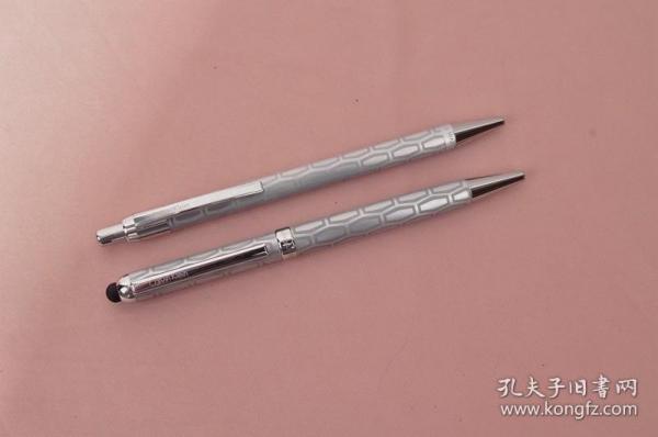 少見Calvin Klein定制全新鋁合金制蝕刻六角形花紋對筆圓珠筆鉛筆一起出