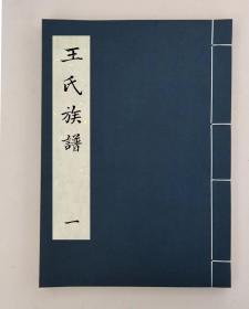 王氏族谱二卷,全5册,清道光十一年（1831）,（清)王必盛等,刻本,,陕西鄠县