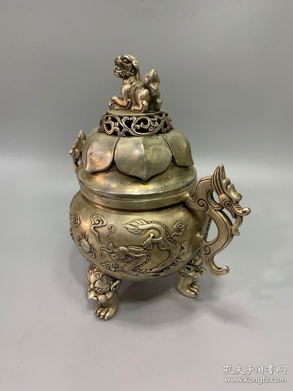 乡下收的清代白铜熏香炉