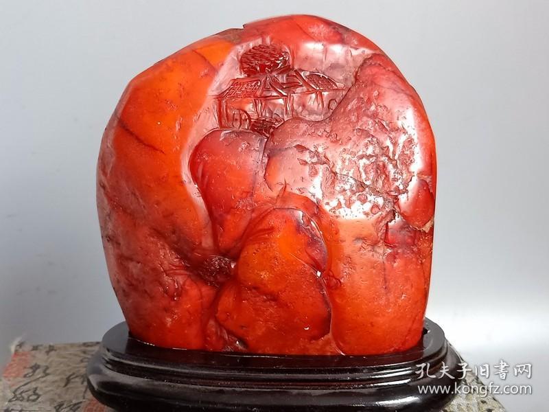 乡下收的清代雕工不错的红田黄石印章