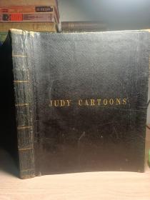JUDY CARTOONS  全软皮装帧   含69副对折大开漫画   书籍尺寸27X23CM