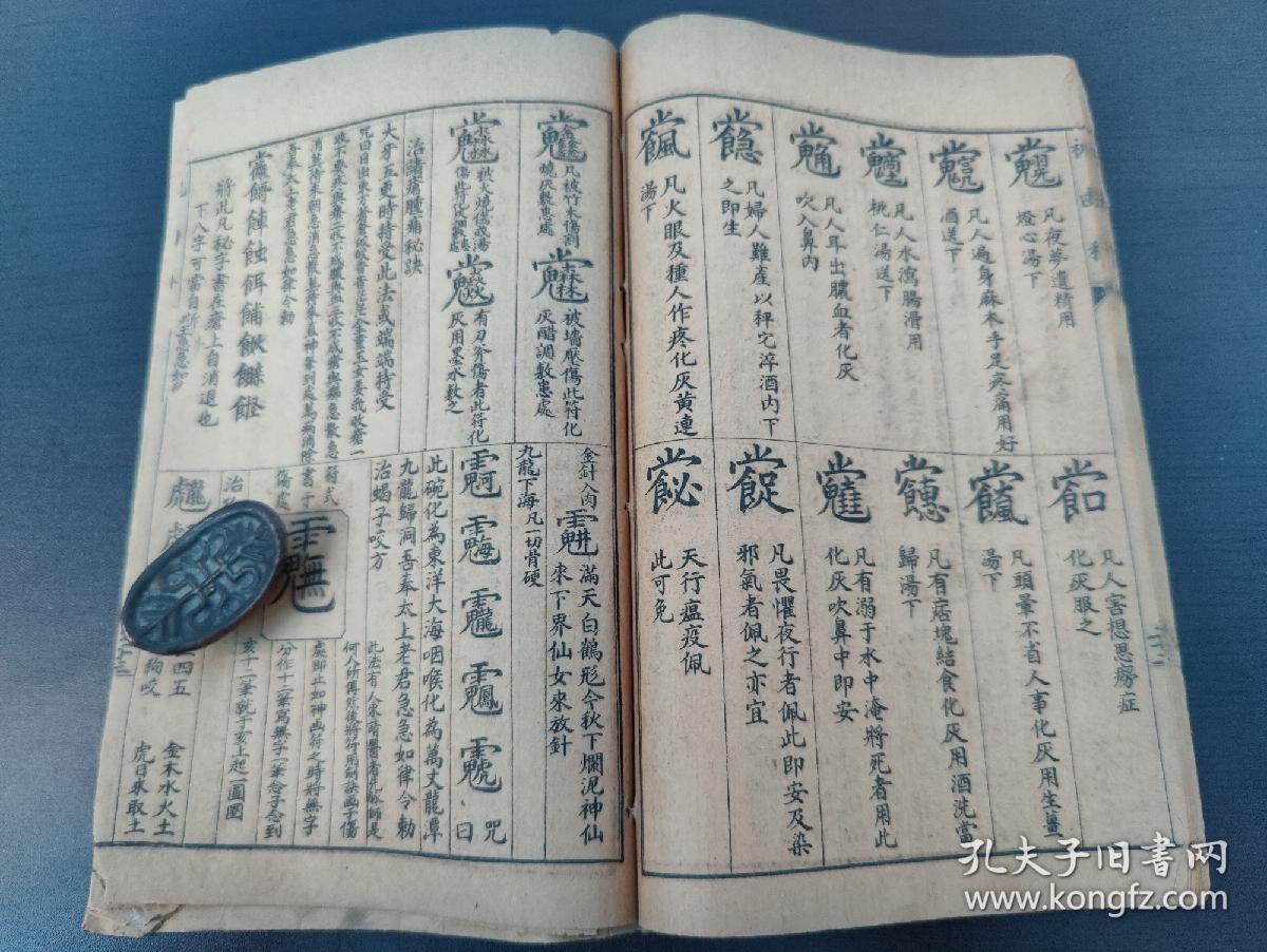 清或民國稀少版本 符咒巫道醫書 軒轅黃帝祝由科 一