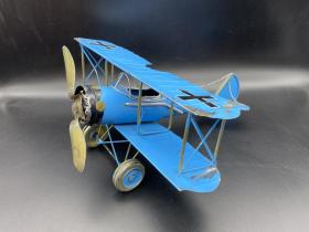 復古飛機模型擺件鐵皮模型擺件趣味收藏