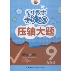 初中数学丢分题压轴大题 9年级 初中常备综合 蒋明炬