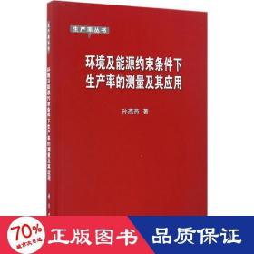 环境及能源约束条件下生产率的测量及其应用 科技综合 孙燕燕  新华正版