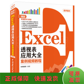 Excel数据透视表应用大全（案例视频教程）excel高效办公数据分析与处理 vba excel财