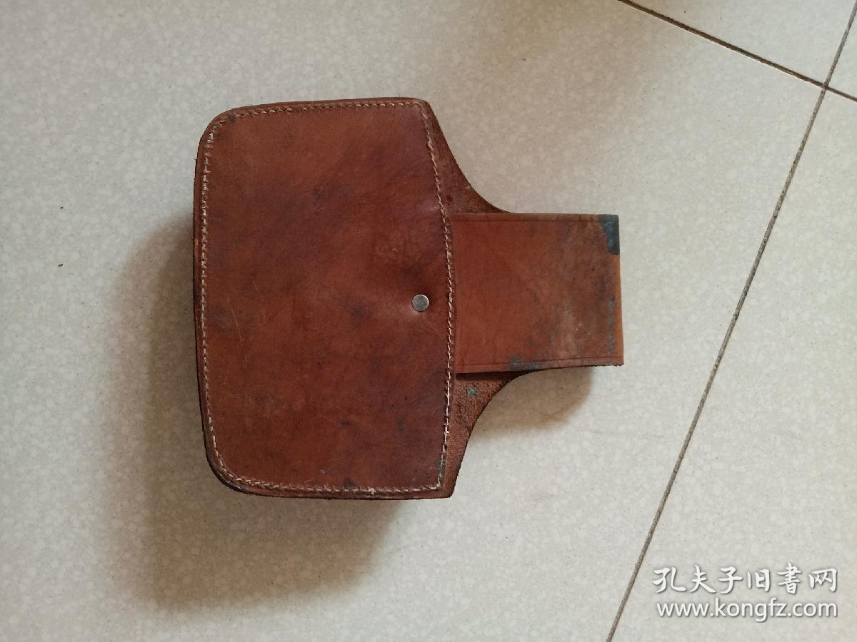 老物件六七十年牛皮电工纯牛皮电工皮套,工具包钳套电工五联!
