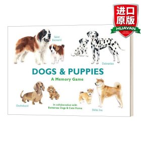 英文原版 Dogs & Puppies 狗和小狗:记忆配对游戏 卡牌游戏 英文版 进口英语原版书籍
