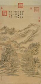 高清复制名家字画 清 董邦达 西湖-南屏晚钟 60x124厘米