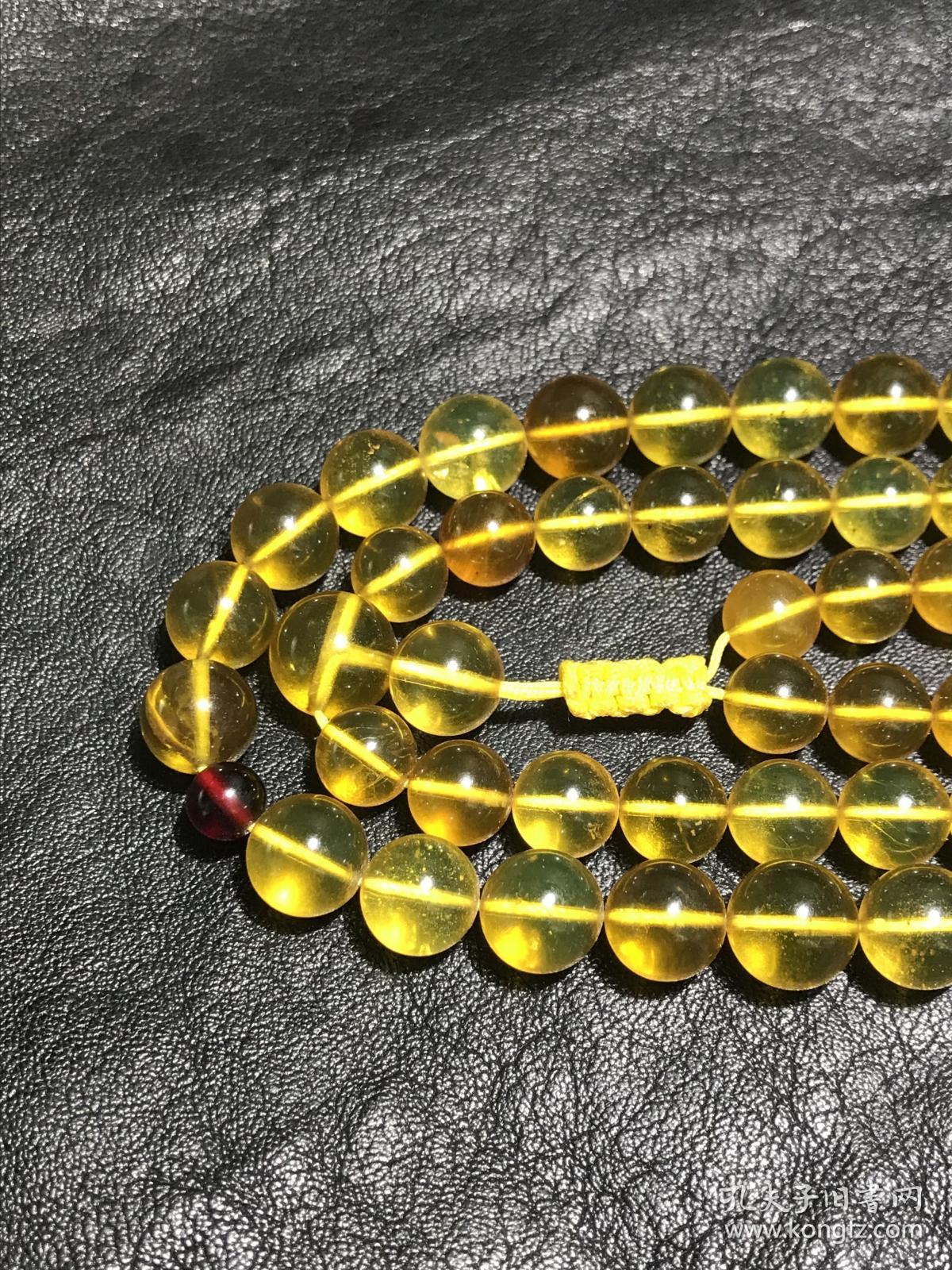 孤品上拍,原矿精品缅甸金珀108项链(手串)一条